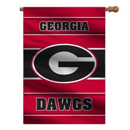 Fremont Die Consumer Products Inc Fremont Die 2324554821 28 x 40 in. Georgia Bulldogs House Flag Style 2 Sided Banner 2324554821